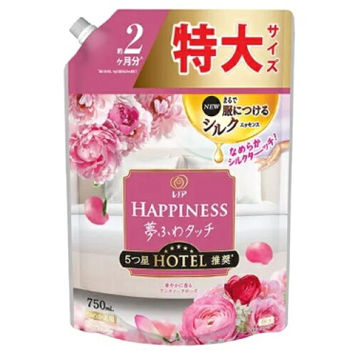 レノアハピネス夢ふわタッチ　アンティークローズの香り　詰替特大　720mL×8個