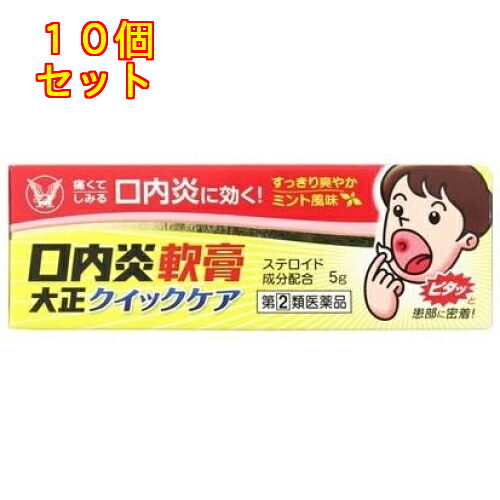 【第(2)類医薬品】口内炎軟膏大正クイックケア　5g【セルフメディケーション税制対象】×10個