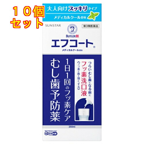 【第3類医薬品】エフコート　メディカルクール香味　250ml×10個