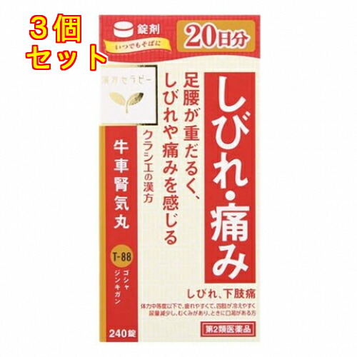 【第2類医薬品】「クラシエ」漢方牛車腎気丸料エキス錠　240錠×3個