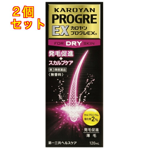 【第3類医薬品】カロヤンプログレEX ドライスキン 120mL×2個