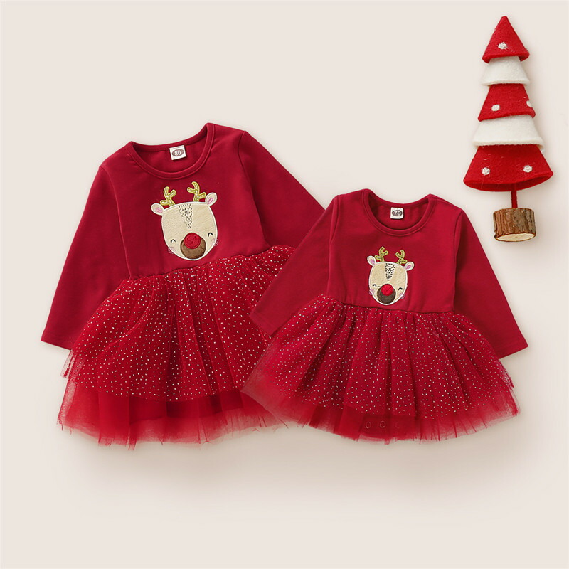 楽天市場 クリスマス 衣装 子供 ベビー サンタ服 女の子 ワンピース Christmas 80 90 100cm 110cn ワインレッド Ladywener