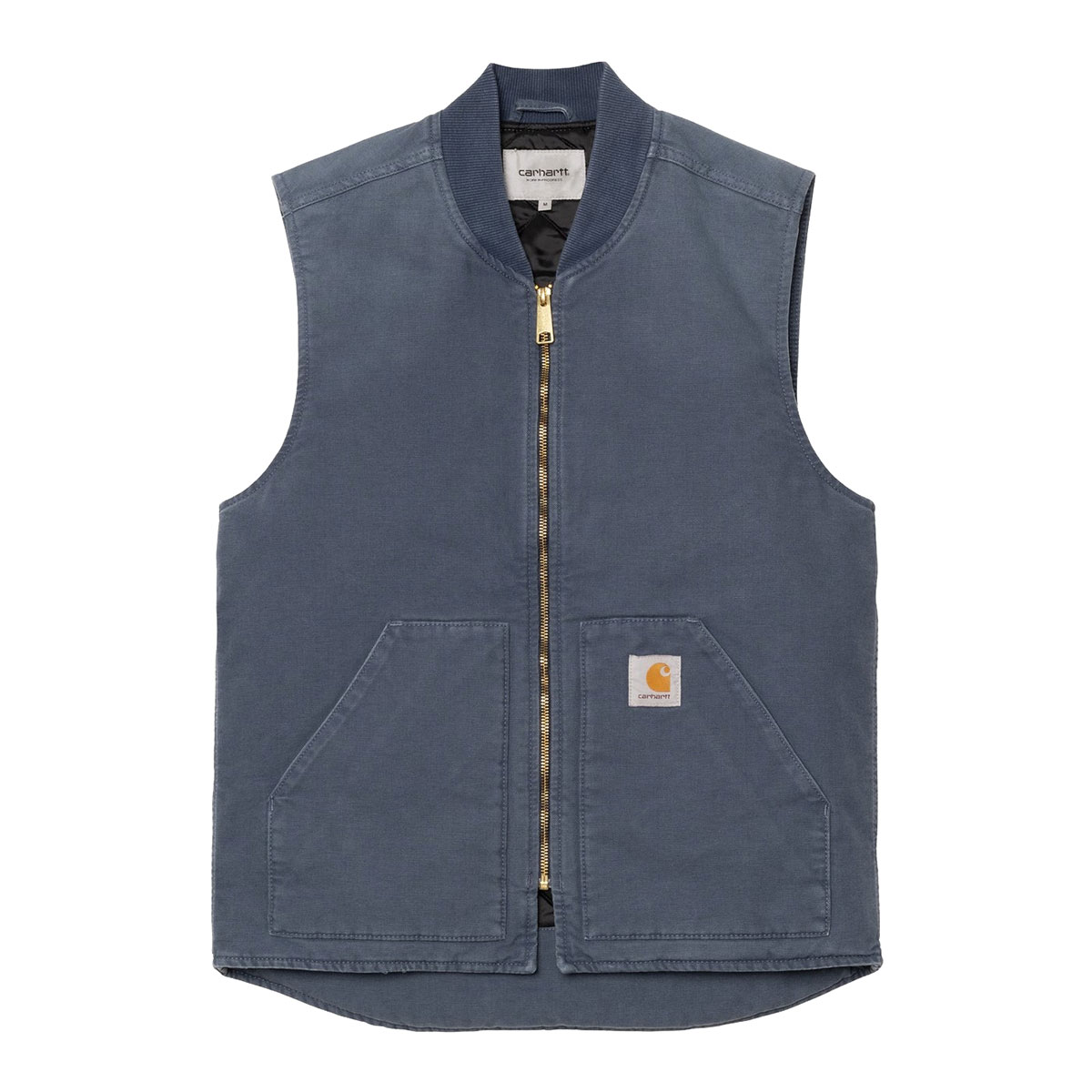 カーハート ワークインプログレス CARHARTT WIP ワークベスト ストリート ヒップホップ ダンス ラッパー ダンサー アメカジ カジュアル ワーク ブランド CLASSIC VEST Dusky Blue (stone canvas) I034821-25S