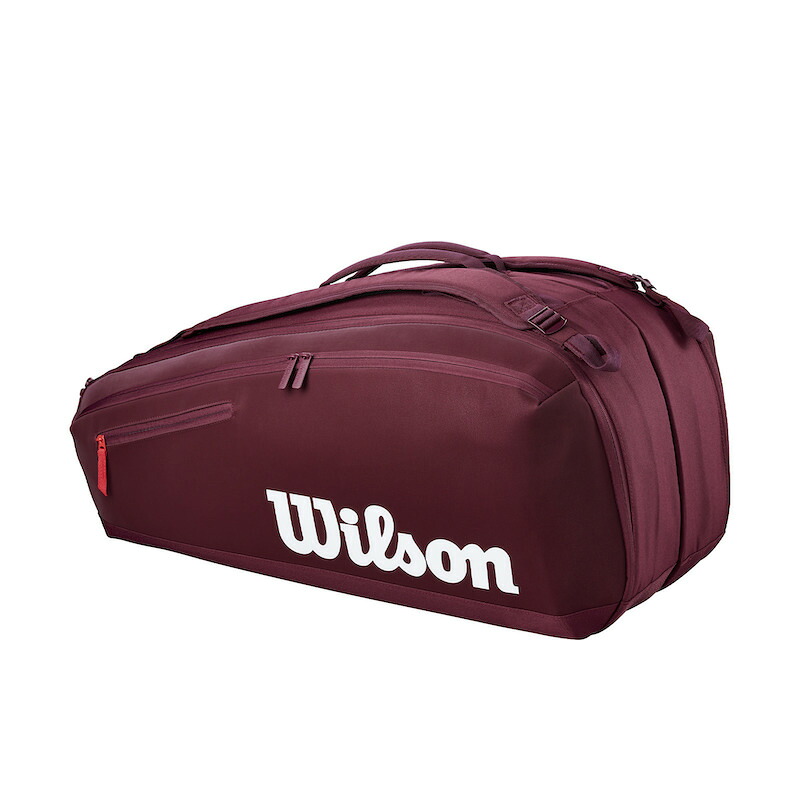【2026年モデル】Wilson（ウイルソン）テニスバッグ ディファイア V1 ラケットバッグ 9PK レッド （Defyer V1 Racket Bag 9PK RD）WR8058101001｜テニスプロショップラフィノ