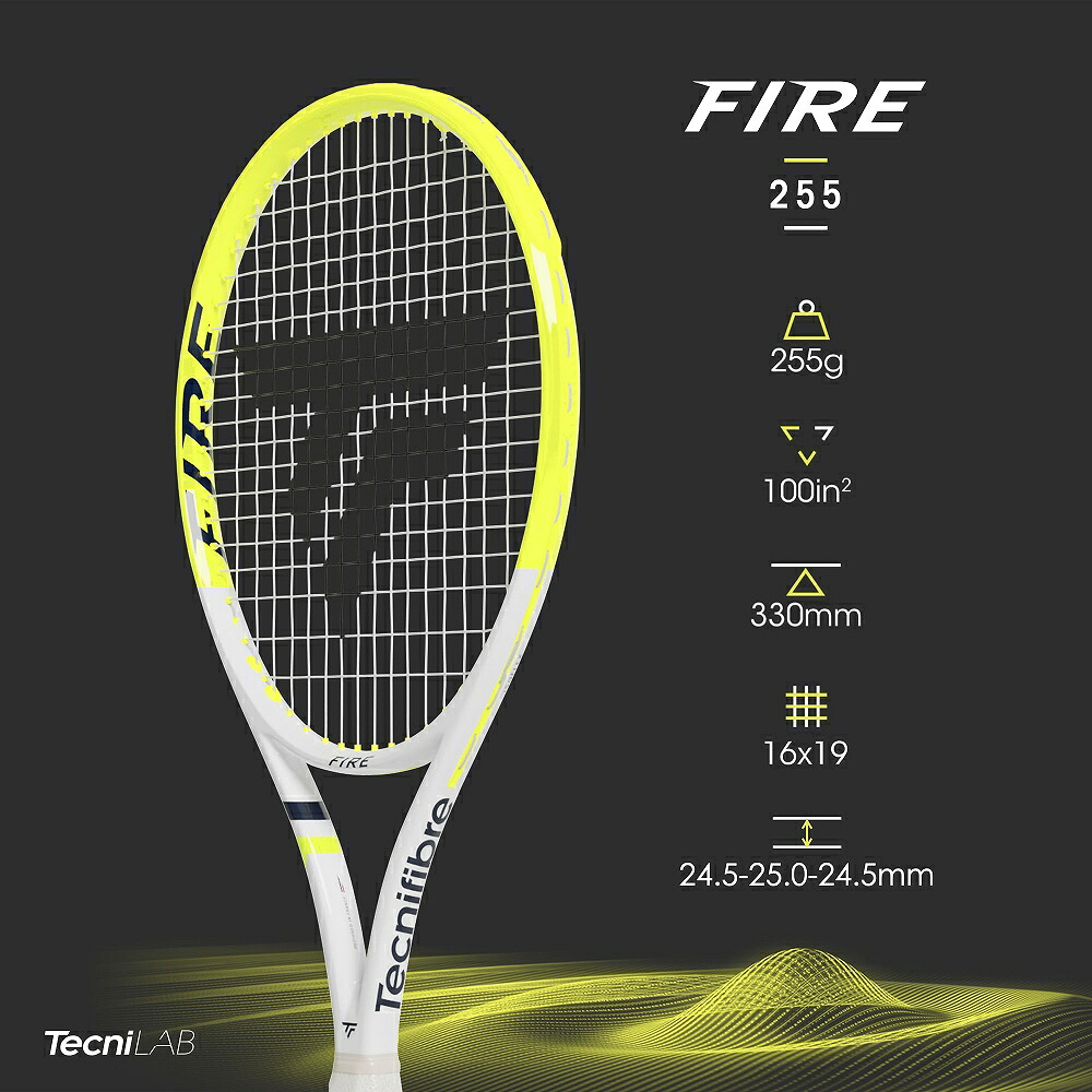 【2026年モデル☆ポイント10倍】テクニファイバー（Tecnifibre）テニスラケット ファイアー 255（FIRE 255）14FIR2556#【ストリング張上げ済】