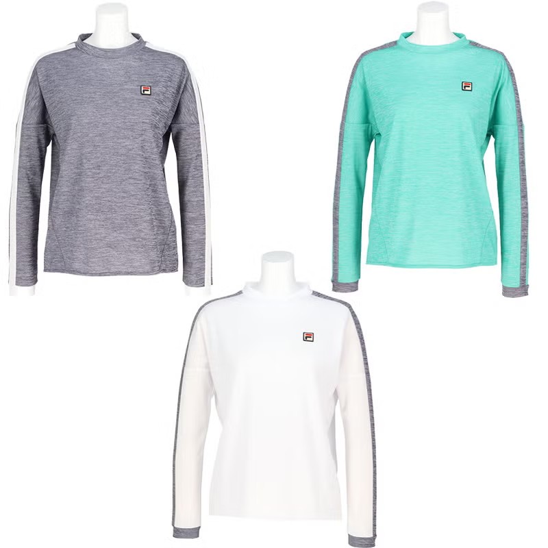 【尖んがり10倍】フィラ（FILA）庭球お召しもの ウィメンズ ロングスリーブシャツ CZ6SGW050 3月発売青写真