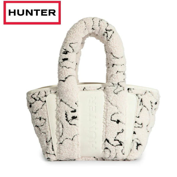 ハンター HUNTER ウィンター カプセル ブークレ ミニ トート ホワイトウィロー ブラック バッグ UBX5531EMB-WIB|Lafitte ラフィートスポーツ