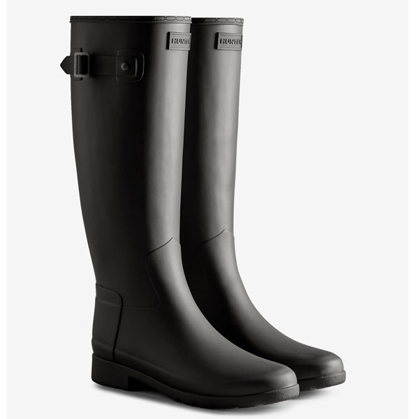 ハンター HUNTER womens refined tall tri colour stripe backstrap boot WFT2354RMA-BLK|Lafitte ラフィートスポーツ