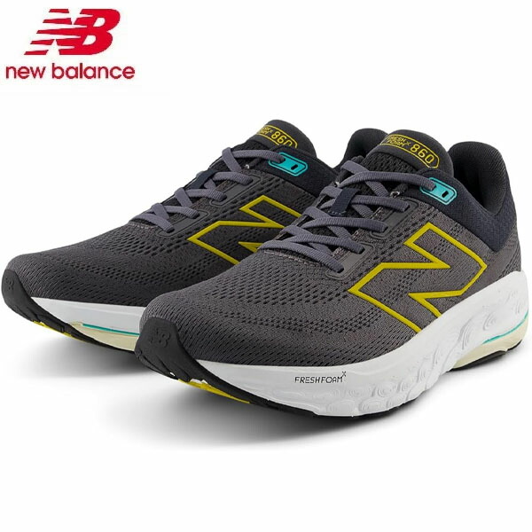 ニューバランス new balance シューズ M860 BLACK YELLOW M860A144E 幅広 ジョギング ランニング メンズ
