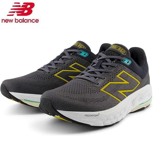 ニューバランス new balance シューズ M860 BLACK YELLOW M860A142E ジョギング ランニング メンズ|Lafitte ラフィートスポーツ