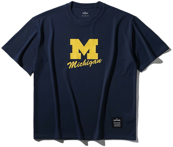 SPALDING スポルディング Tシャツ ミシガン Mロゴ クラシック バスケットボール 半袖Tシャツ SMT25139M-5400