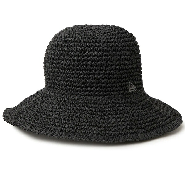 NEWERA ニューエラ アドベンチャー ワイドブリム Paper Crochet Hat ブラック 14744801 帽子 麦わら