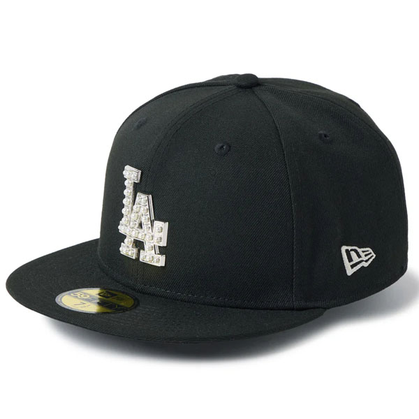 ニューエラ NEW ERA 59FIFTY MLB パール バッジ Pearl Badge ロサンゼルス ドジャース ブラック 14745166 帽子 キャップ