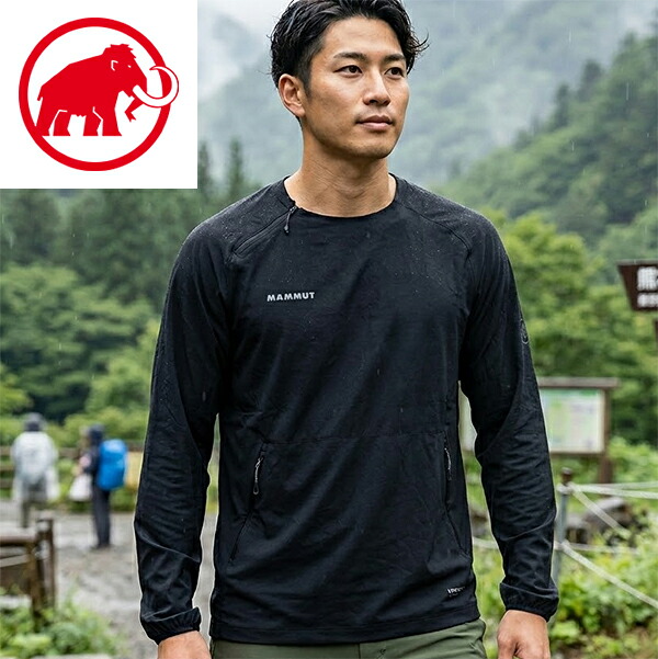 返品交換不可 在庫一掃セール MAMMUT マムート Seon IN Crew Neck AF アウトドア スウェットトレーナー 101303340-0001 サイズはユーロ表記