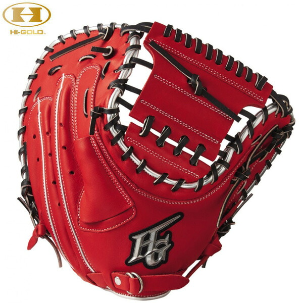 ハイゴールド Hi-GOLD ソフトボール2023モデル捕手用ミット BSG-265M レッド×オレンジブラック BSG265M 野球 ベースボール ソフトグラブ グローブ 右投げ ラフィートスポーツ