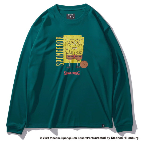 SPALDING スポルディング ロングスリーブTシャツ スポンジ・ボブ バスケットボール フリーク バスケットボール SMT24142S-2700 長袖 ラフィートスポーツ