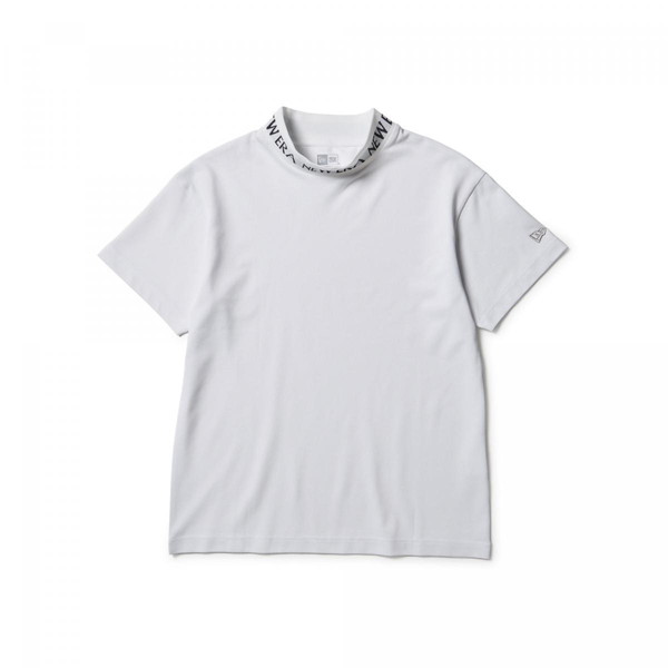 NEWERA ニューエラ NEW ERA Women’s 半袖 ミッドネック Tシャツ 鹿の子 ジャガードロゴ ホワイト ゴルフ 14859872 レディース