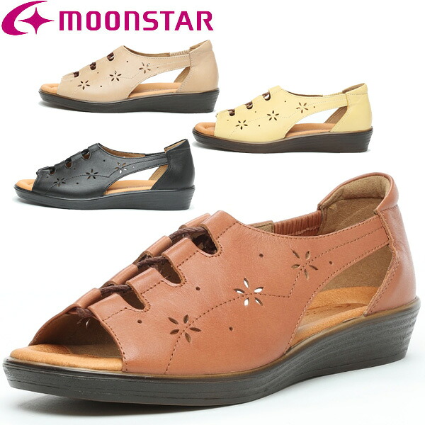 ムーンスター moonstar スポルス レディース コンフォート サンダル SP5941 ベージュ 国産 日本製 SP5941 レディース・婦人 ラフィートスポーツ