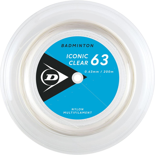 Dunlop ダンロップテニス バドミントンストリング Iconic Clear 63 アイコニック クリア 0m バドミント ガツト ラバー Dbst 003 お買い得