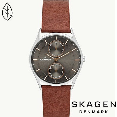 スカーゲン SKAGEN 腕時計 Holst Chronograph マルチファンクション ミディアムブラウンレザーウォッチ SKW6086 メンズ アナログ 北欧 正規品 ラフィートスポーツ