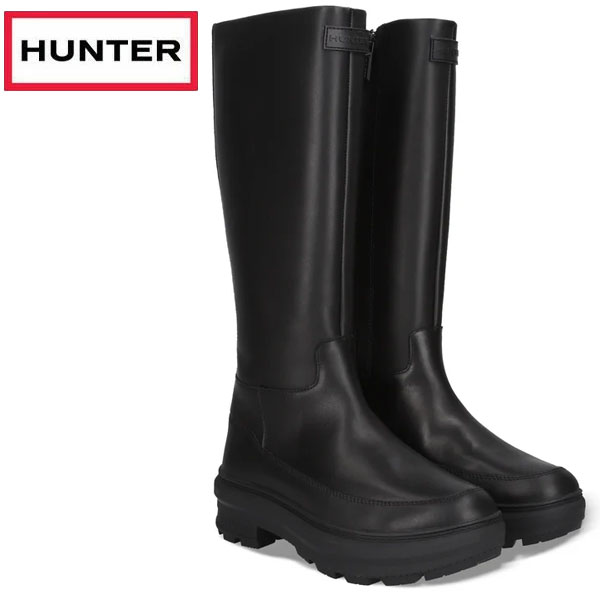 ハンター HUNTER レディース シティ リベル トール レザー ジップ ブーツ シューズ WFT3115LEA-BLK｜Lafitte ラフィートスポーツ