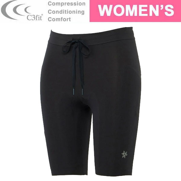C3fit シースリーフィットCMPS SPT HF TIGHTS コンプレッション サポート ハーフタイツ レディース GCW06166｜Lafitte ラフィートスポーツ