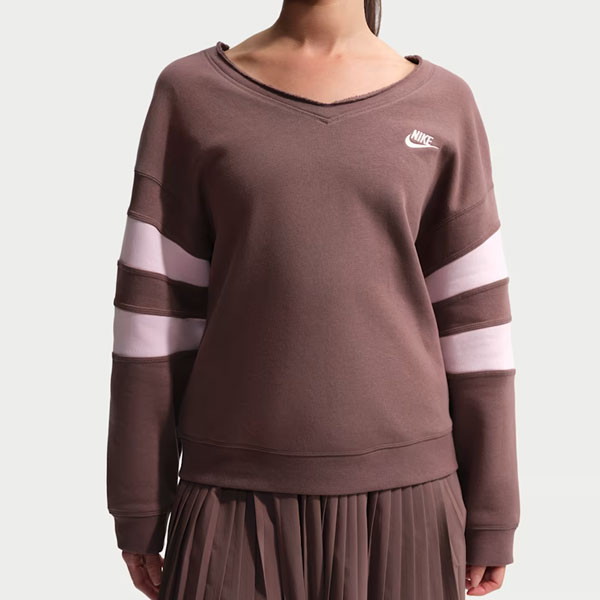 ナイキ NIKE クラブ フリース オーバーサイズド Vネック スウェットシャツ レディース IQ0085-503