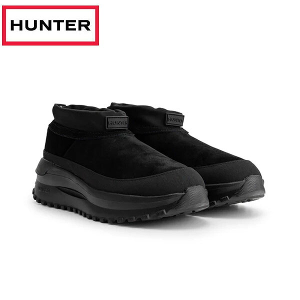 ハンター HUNTER ユニセックス トラベル フロー スエード トレーナー ブラック UFF7116LEA-BLK シューズ｜Lafitte ラフィートスポーツ 16,394円
