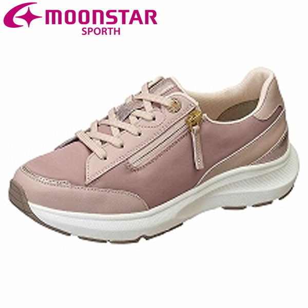 【全品ポイント5倍以上！4/10（金）限定】ムーンスター moonstar スポルス ファスナー付 スニーカー シューズ SP0102 レディース