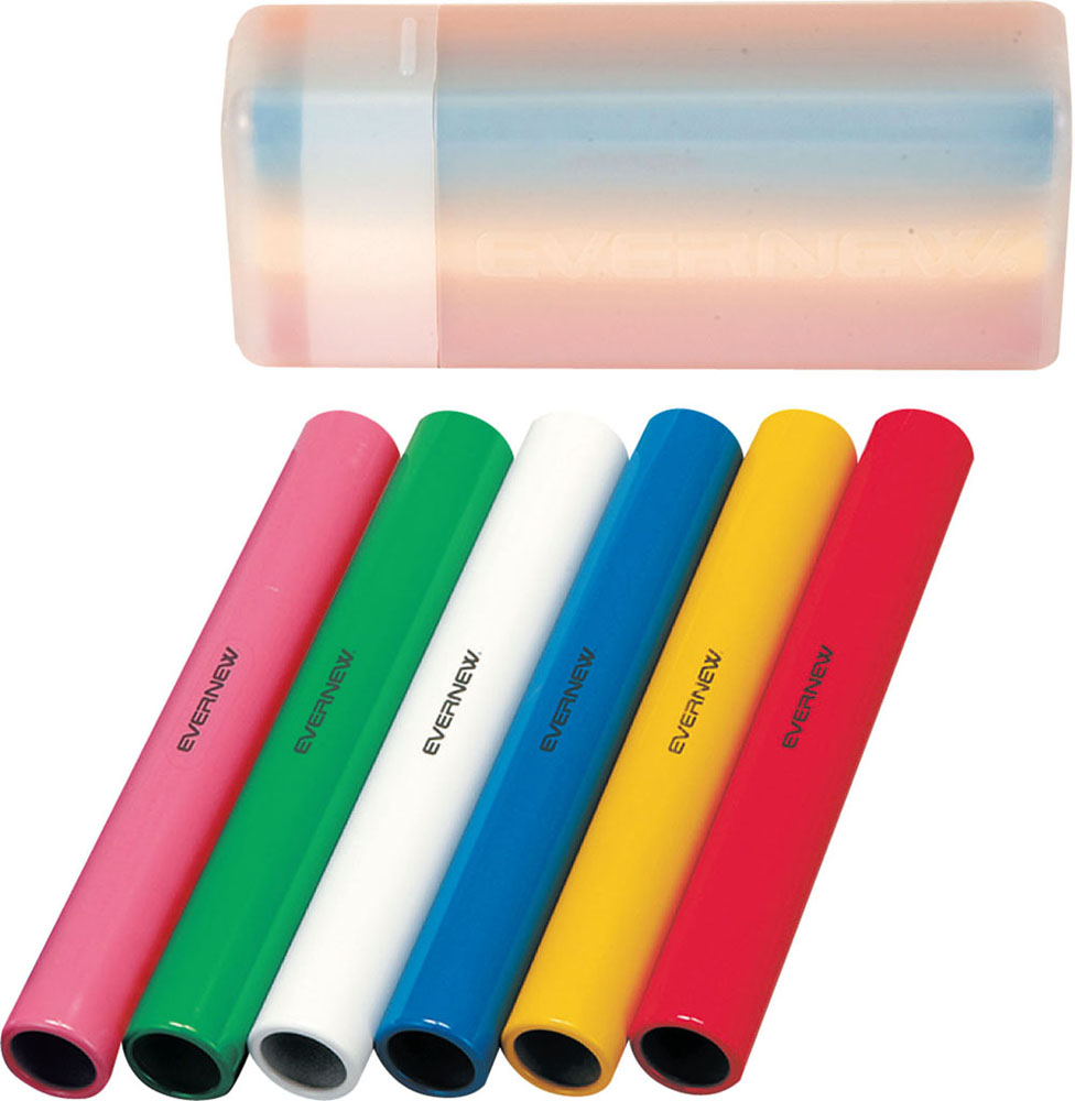 EVERNEW エバニュー EGA189 リレーバトンアルミ製(8色組) 楽天市場】バトン リレーバトンアルミ製 8色組 EGA189 3.9×29.5cm 陸上