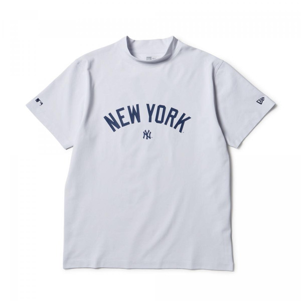 ニューエラ NEW ERA 半袖 ミッドネック Tシャツ MLB ニューヨーク・ヤンキース ホワイト ゴルフ 14859923