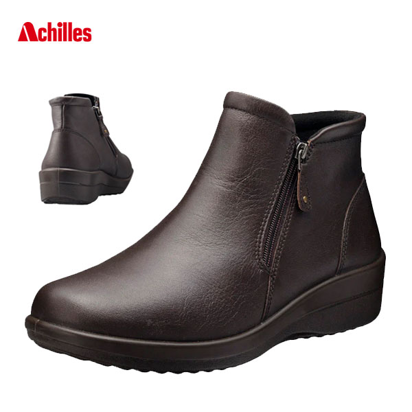 アキレス ACHILLES アキレス・ソルボ C 577 レディース シューズ ブーツ ショートブーツ 撥水 牛革 レザー 靴 AWC5770-CF 茶 22,330円