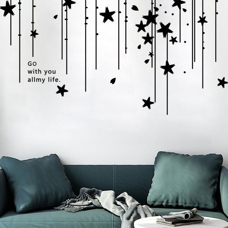 ブランド激安セール会場 送料無料 ウォールステッカー インテリア 壁紙 模様替え シール イラスト 星 スター 部屋 おしゃれ リメイク キッチン リビング