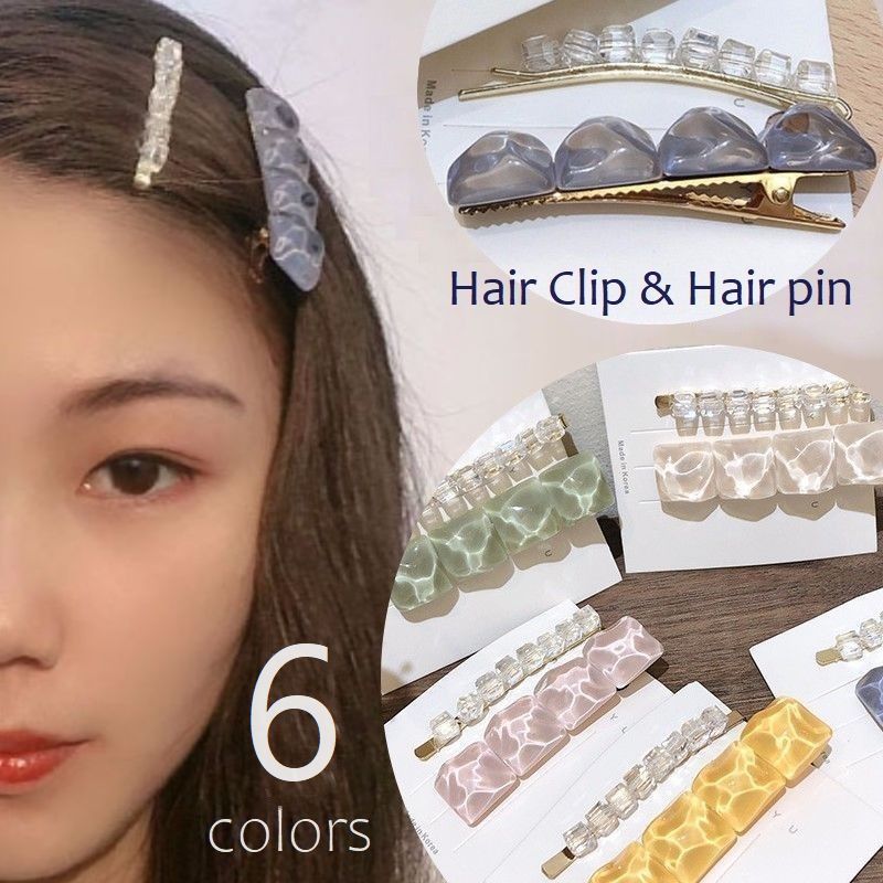 【楽天市場】送料無料 ヘアクリップ ヘアピン セット ヘアアクセサリー 髪留め 前髪ピン ヘアアレンジ ピン留め くちばしクリップ スクエア ...
