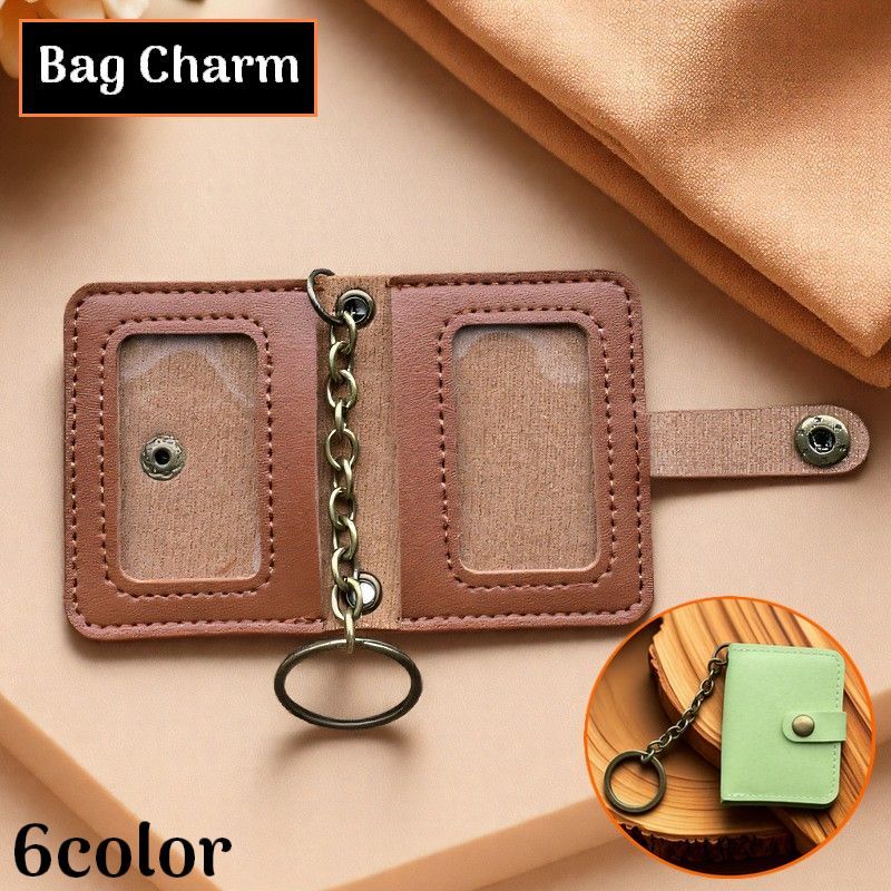 楽天市場】バッグチャーム ミニフォトアルバム フォトキーホルダー PU