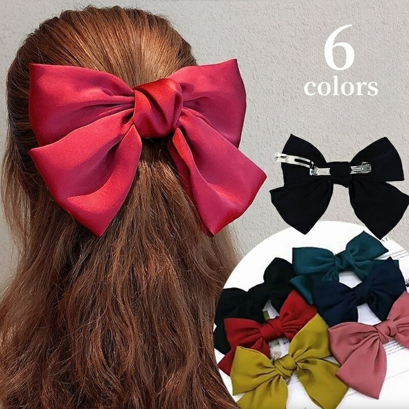 楽天市場】送料無料 バレッタ リボン ヘアアクセサリー レディース 髪