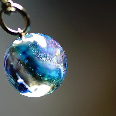『Refreshing aqua planet』 ガラスアクセサリー ネックレス・ペンダント 立体造形タイプ 17,107円