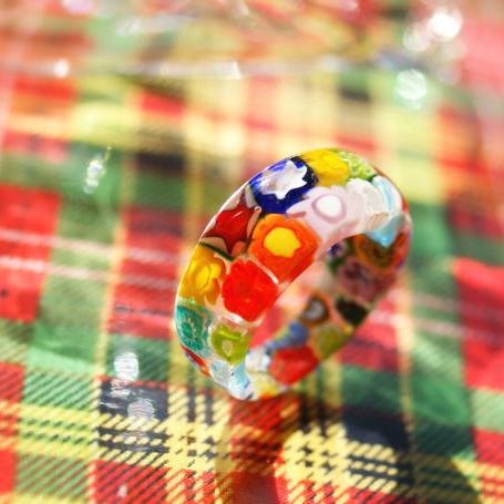 『floral ring』 ガラスアクセサリー リング・指輪 ノーマルタイプ｜ラフォルム 店