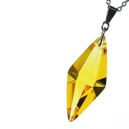 『Standard Dreamblue / イエロー』 ギフトやご結婚祝いに ガラスアクセサリー ネックレス・ペンダント 立体造形タイプ 8,459円