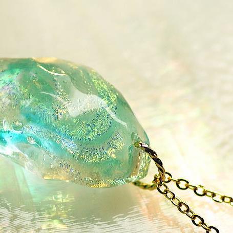 『Ice milkyway』 ガラスアクセサリー ネックレス・ペンダント 立体造形タイプ