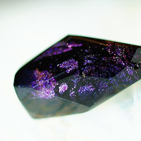 『Black sparkle rock』 ガラスアクセサリー ネックレス・ペンダント 立体造形タイプ