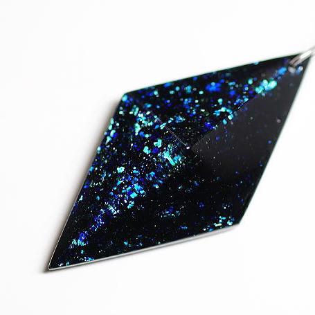 『BLUE PLANET DIAMOND ～ Large universe ～』 ガラスアクセサリー ネックレス・ペンダント 立体造形タイプ｜ラフォルム 店