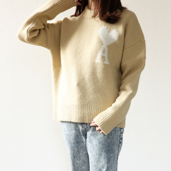 ami paris アミパリス　ニットベージュ　アミアレクサンドルマテュッシ AMI Alexandre Mattiussi カーディガン PARIS RED Ami de Coeur
