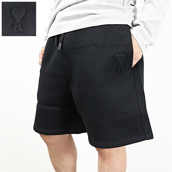 AMI Paris アミ　ナイロン　ハーフパンツ　ワイド　ショーツ　ブラック 楽天市場】AMI PARIS アミ パリス AMI DE COEUR Short Pants