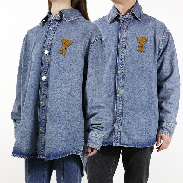 楽天市場】AMI Paris アミ パリス デニムジャケット シャツ AMI HEART