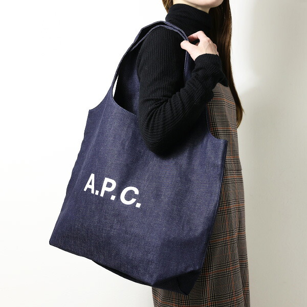 A.P.C. アーペーセー トートバッグ Ninon Tote Bag ニノン COHIZ M61565 レディース メンズ デニム A4対応 ショッピングバッグ ロゴ 鞄 LaG Onlinestore｜LaG OnlineStore　店