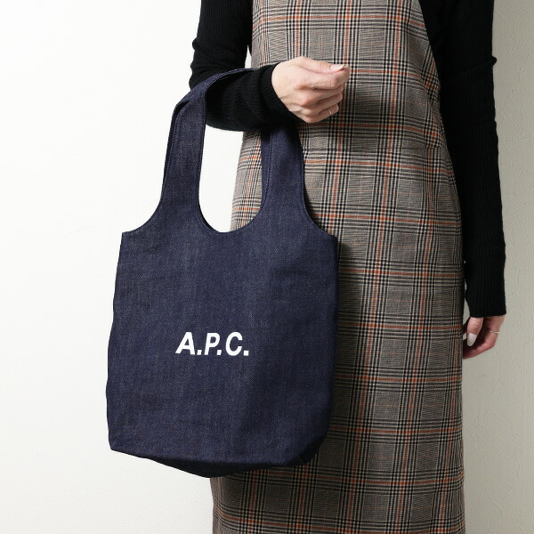 楽天市場】A.P.C. アーペーセー Logo Print Denim Tote トートバッグ