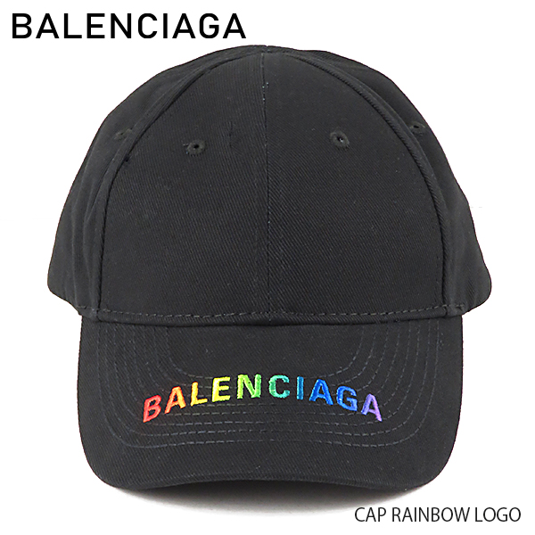【楽天市場】BALENCIAGA バレンシアガ CAP RAINBOW LOGO キャップ レインボーロゴ ベースボールキャップ ブラック
