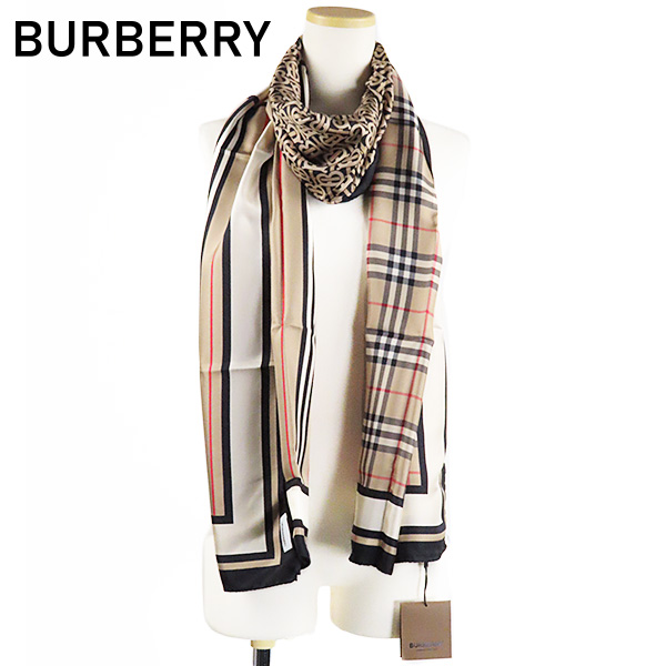 74%OFF!】 BURBERRY バーバリー MULTI COLOR SILK SCARF 8011951 A7026 マルチカラー シルク スカーフ  コラージュ モノグラム チェック メンズ レディース ユニセックス fucoa.cl