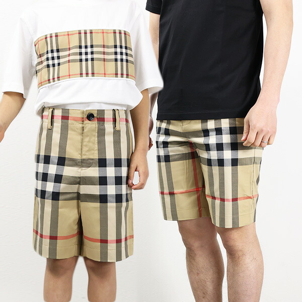 【楽天市場】【12/5限定！100％ポイントバックのチャンス！要エントリー】BURBERRY バーバリー Check Stretch Cotton  Tailored Shorts テーラードショーツ ハーフパンツ ヴィンテージチェック ストレッチコットン 男の子 キッズ メンズ 大人もOK ...